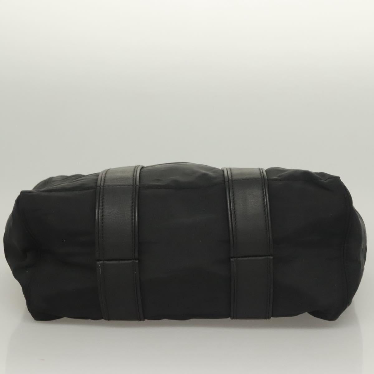 HERMES Acape Luco PM Hand Bag Nylon Black Auth bs27351