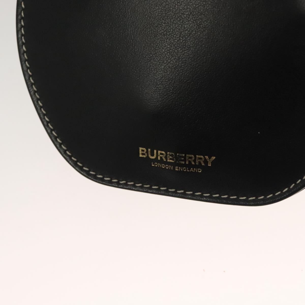 BURBERRY Waist Bag Leather Black Gold Auth bs27391