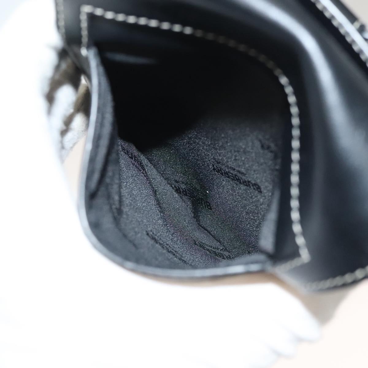 BURBERRY Waist Bag Leather Black Gold Auth bs27391