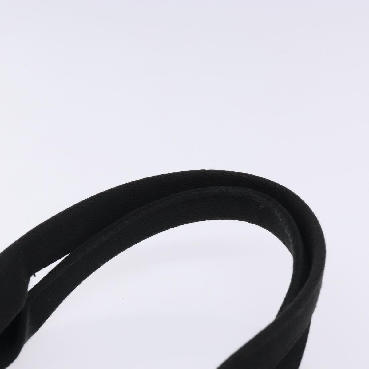 BURBERRY Blue Label Hand Bag Canvas Black Silver Auth bs27392