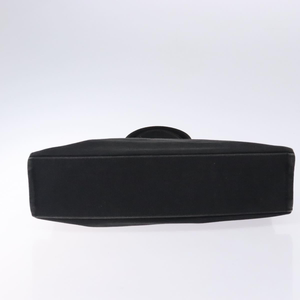 BURBERRY Blue Label Hand Bag Canvas Black Silver Auth bs27392