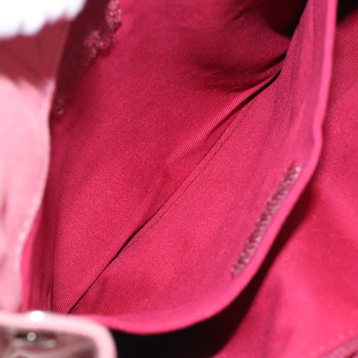 BURBERRY Blue Label Hand Bag Canvas Pink Silver Auth bs27396