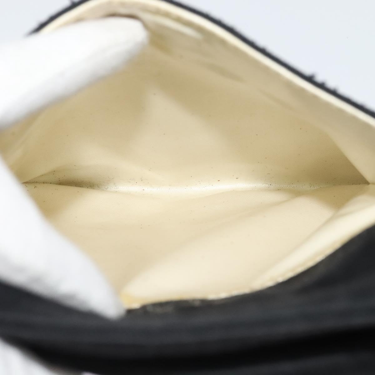 BURBERRY Blue Label Shoulder Bag Canvas Black Silver Auth bs27397