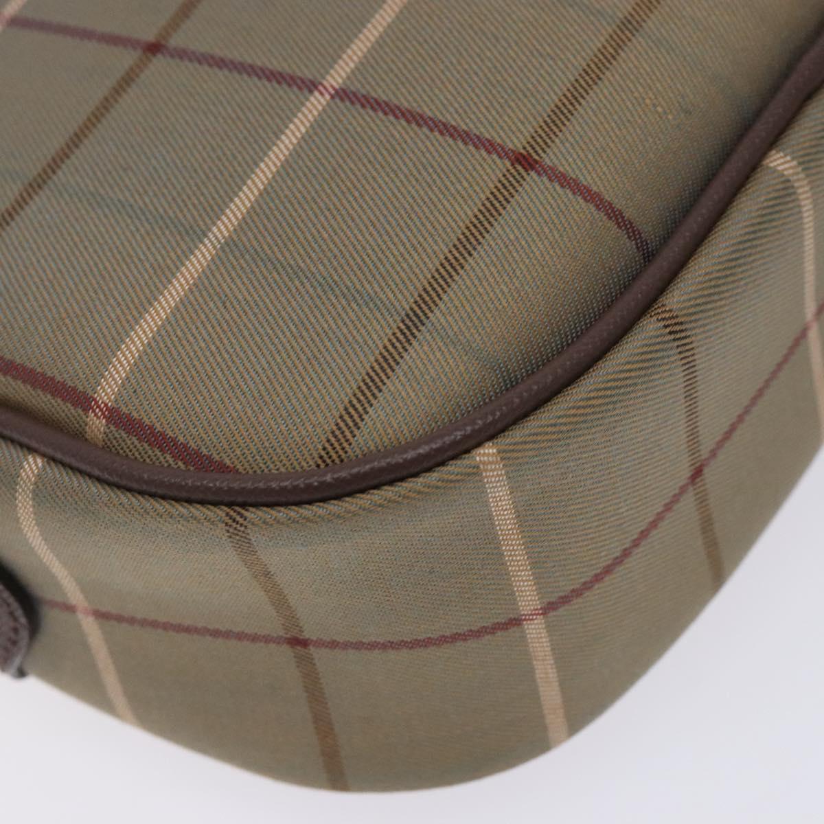 Burberrys Nova Check Pouch Canvas Beige Gold Auth bs27402