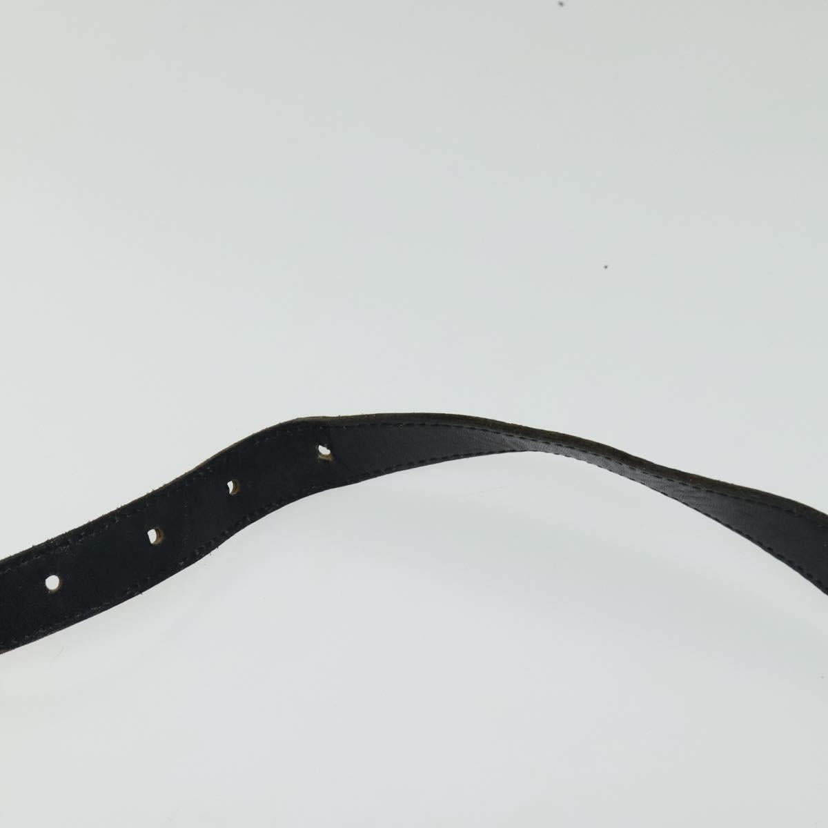 Burberrys Shoulder Bag Leather Navy Gold Auth bs27404