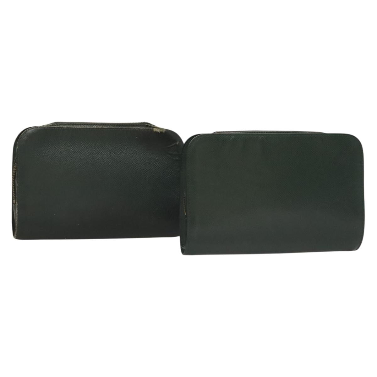 LOUIS VUITTON Taiga Baikal Clutch Bag 2Set Epicea M30184 LV Auth bs27405