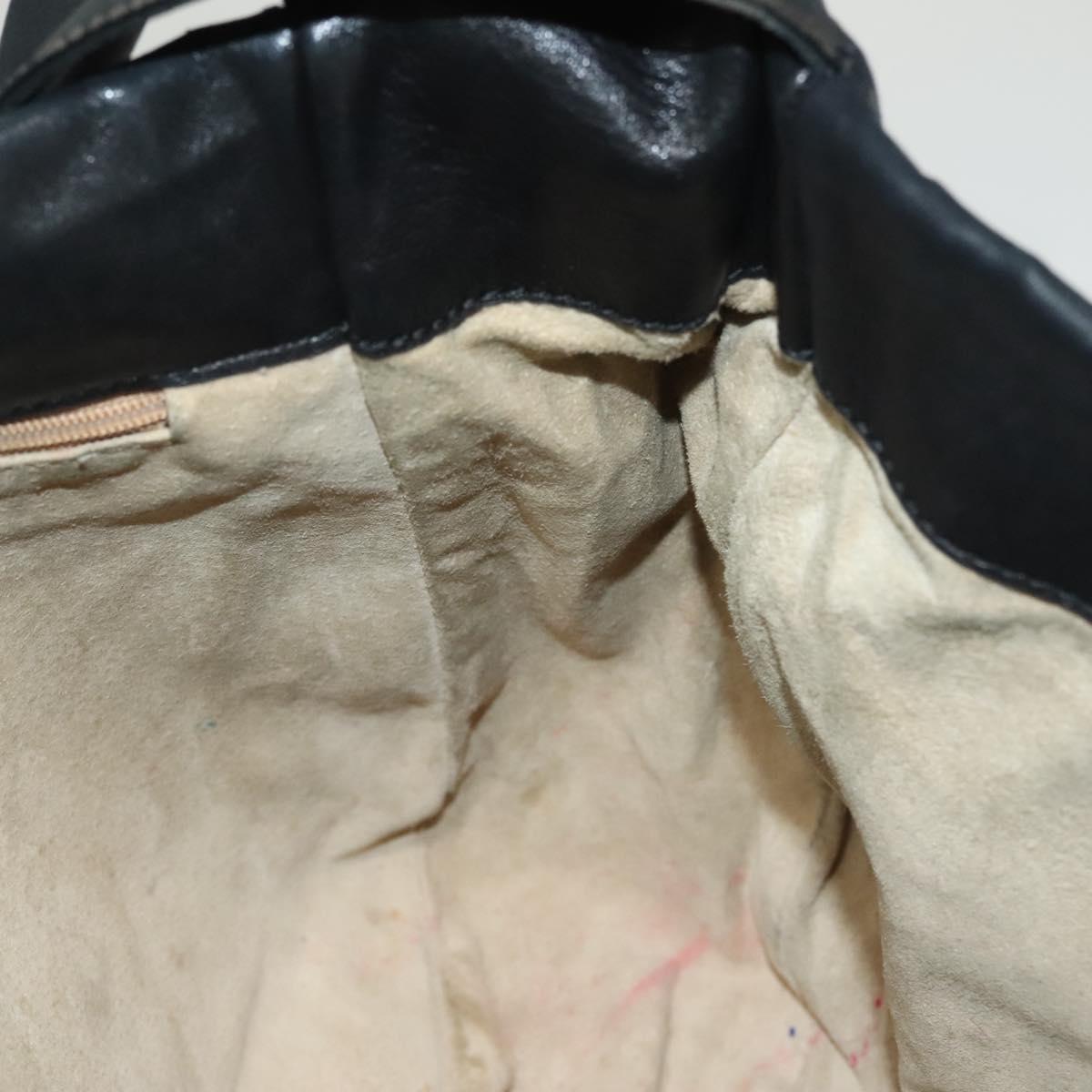 BOTTEGA VENETA INTRECCIATO Shoulder Bag Leather Black Auth bs27424
