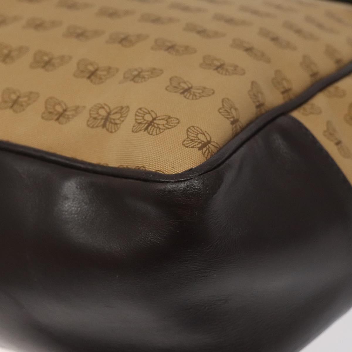 BOTTEGA VENETA Tote Bag Canvas Beige Gold Auth bs27425