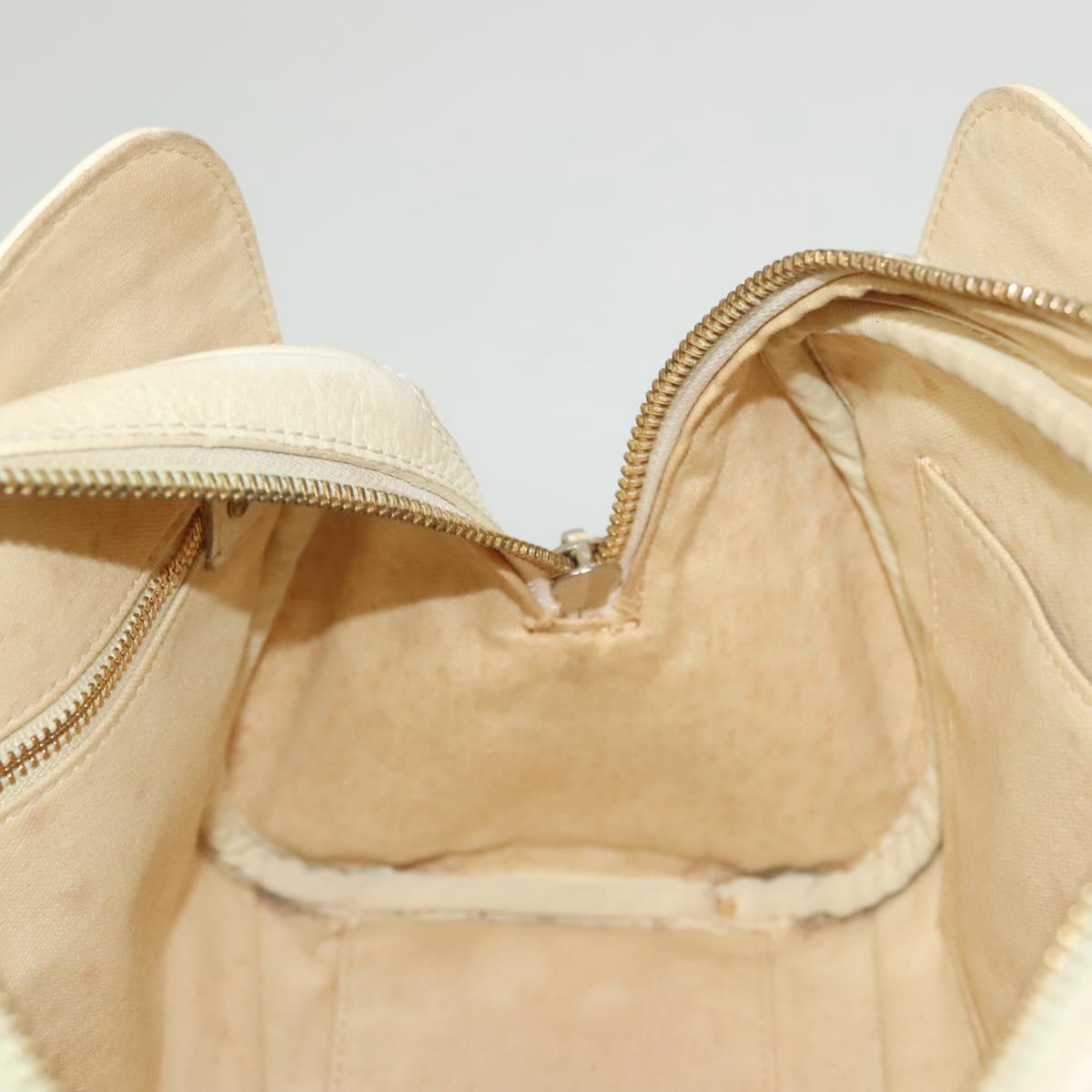 Chloe Hand Bag Raffia Beige White Auth bs27427
