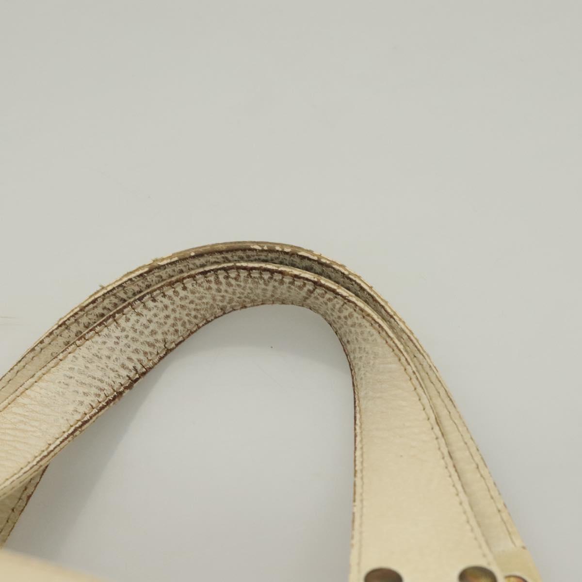 Chloe Hand Bag Raffia Beige White Auth bs27427