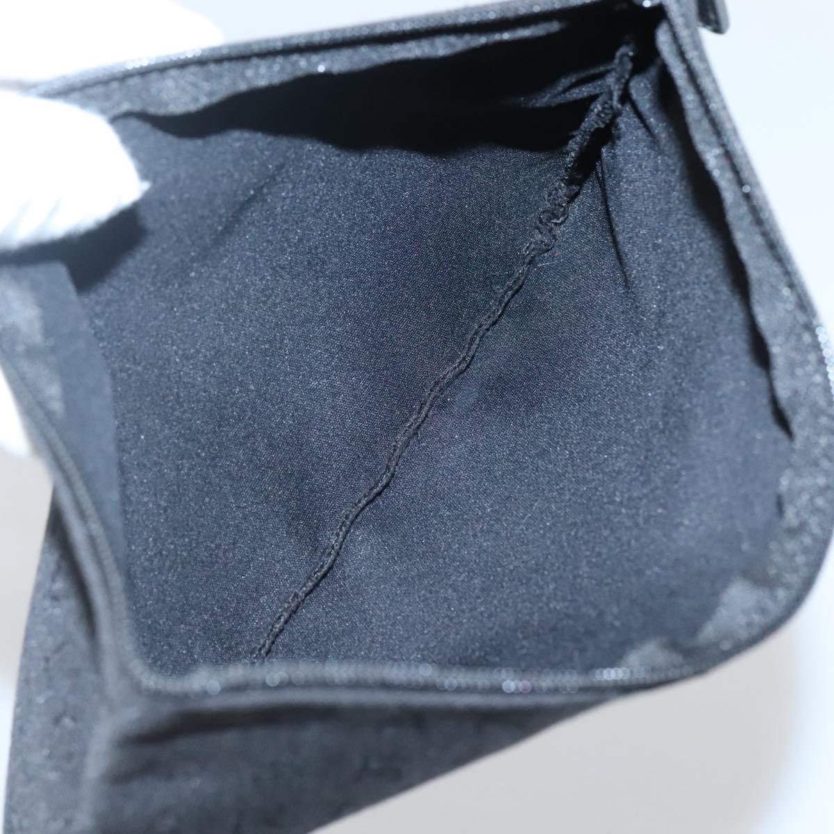 BVLGARI Logo Mania Tote Bag Canvas Black Silver Auth bs27433