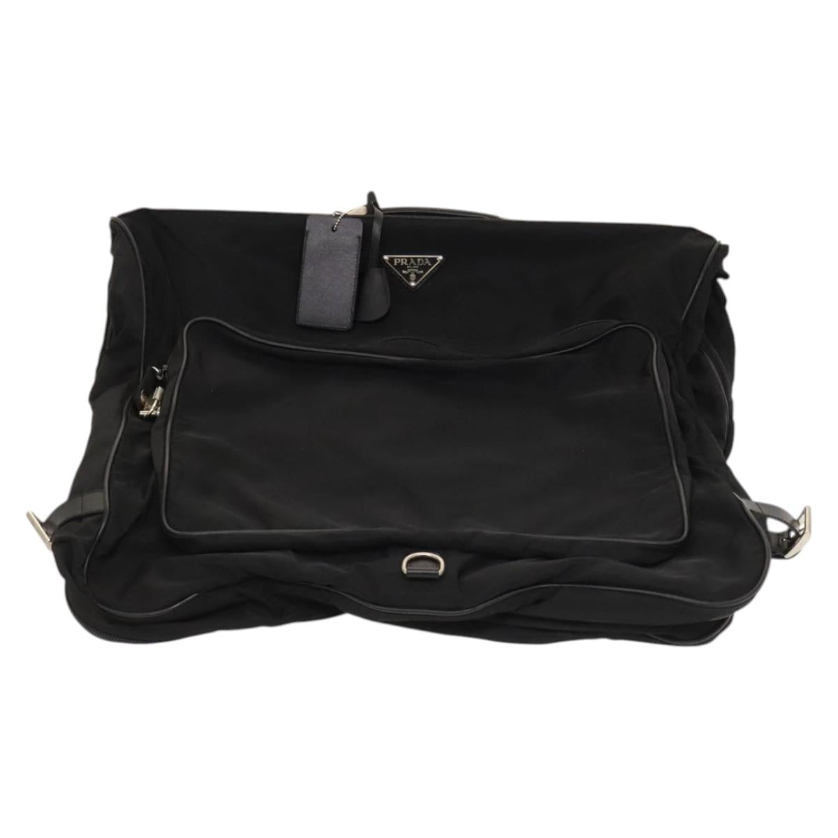 PRADA Garment Cover Nylon Black Auth bs27437