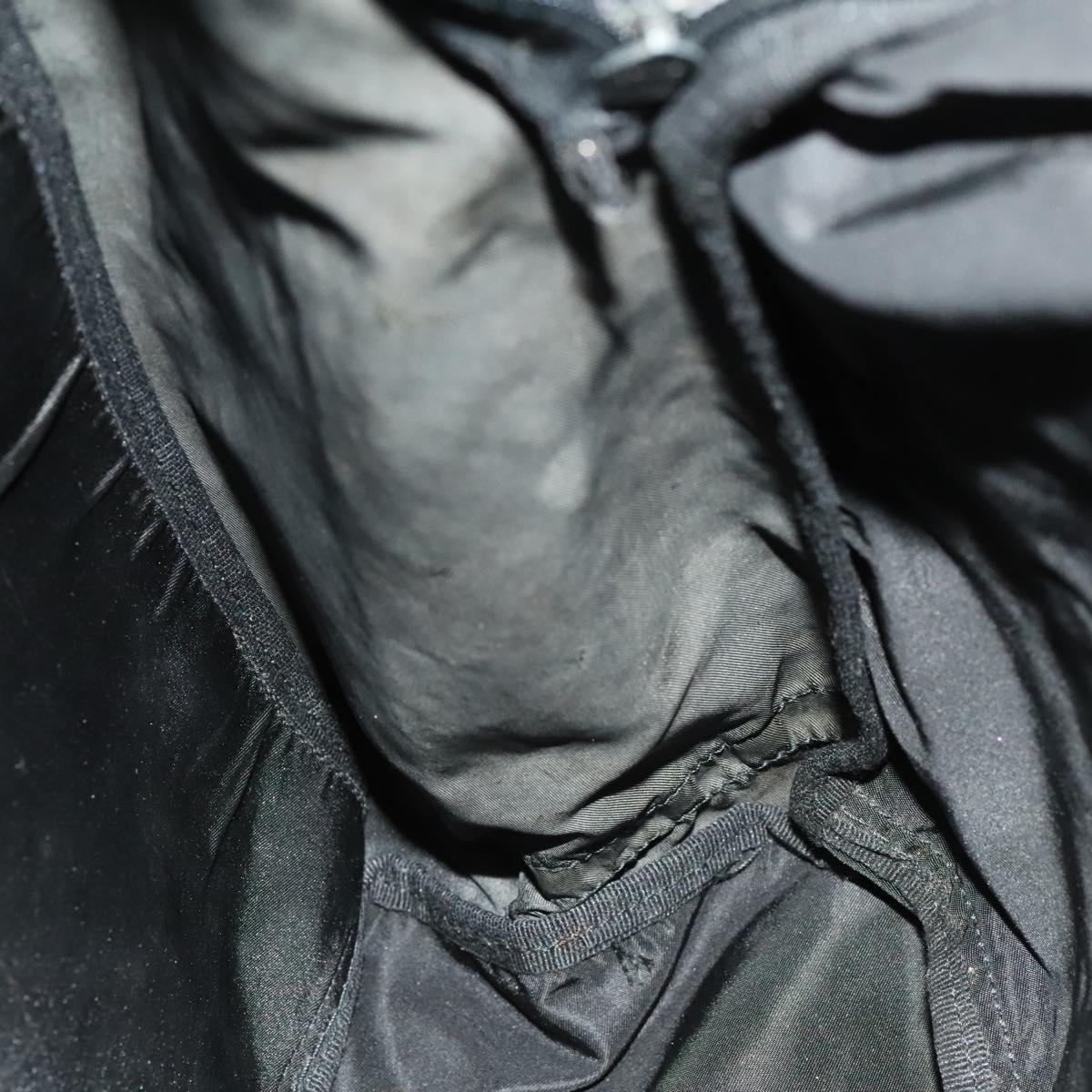 PRADA Backpack Nylon Black Silver Auth bs27459