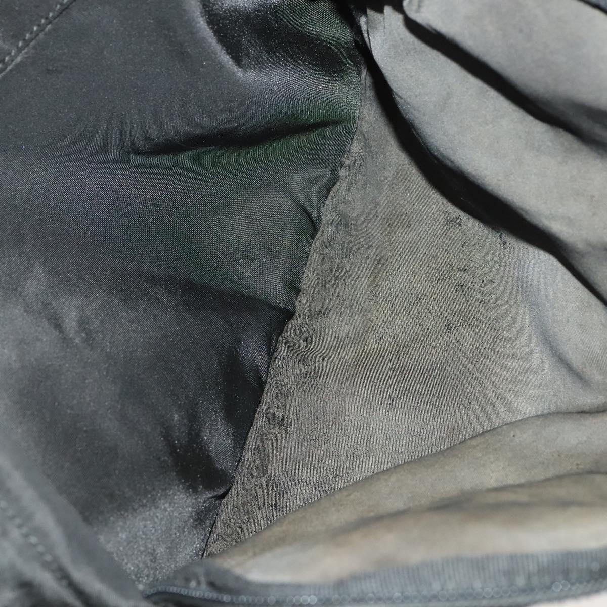 PRADA Backpack Nylon Black Silver Auth bs27459