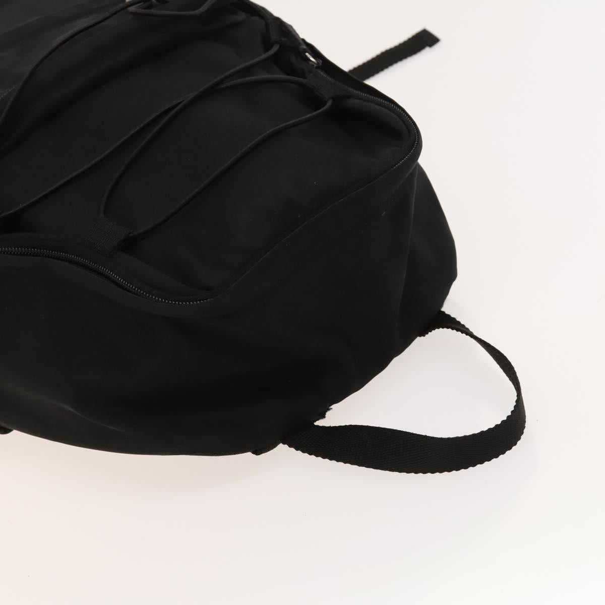 PRADA Backpack Nylon Black Silver Auth bs27459