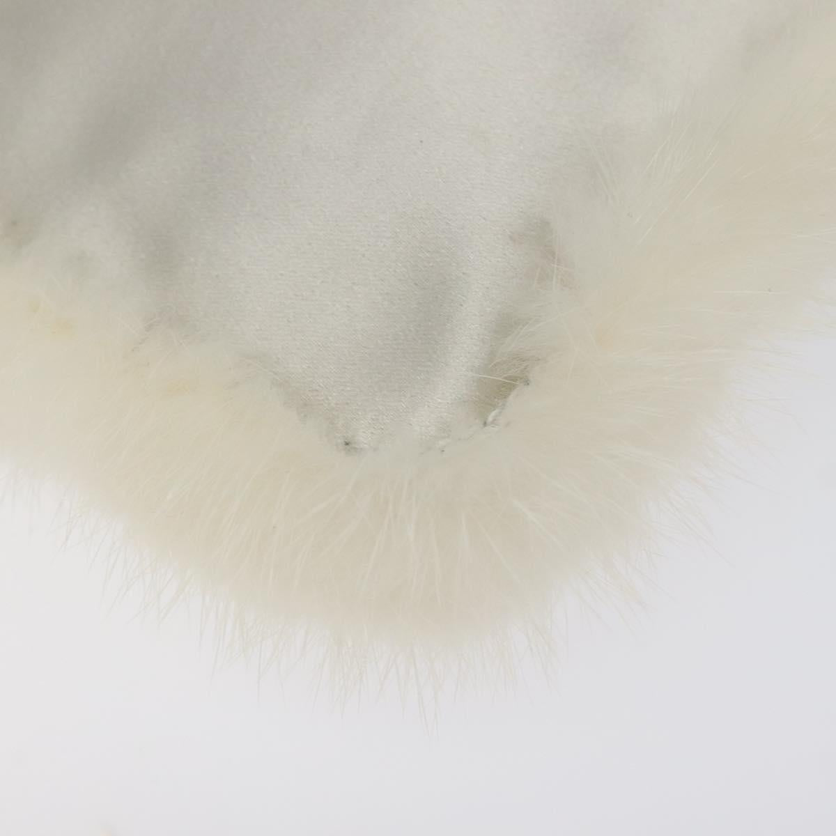 PRADA Hand Bag Satin Silver Auth bs27460