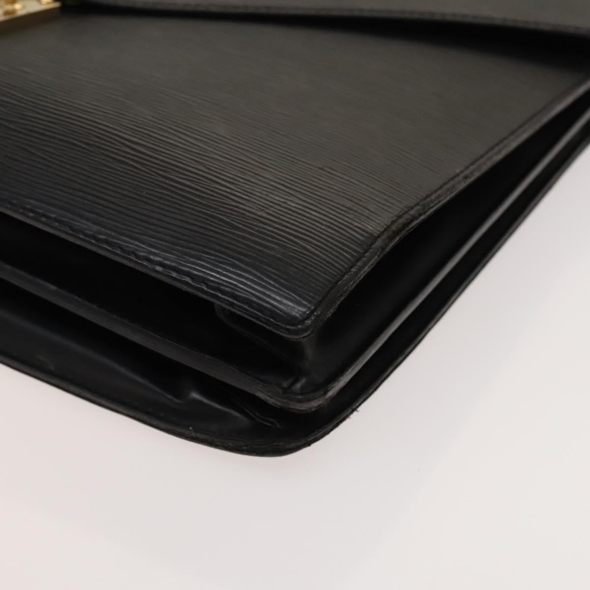 LOUIS VUITTON Epi Serviette Conseiller Business Bag Black M54422 LV Auth bs27487