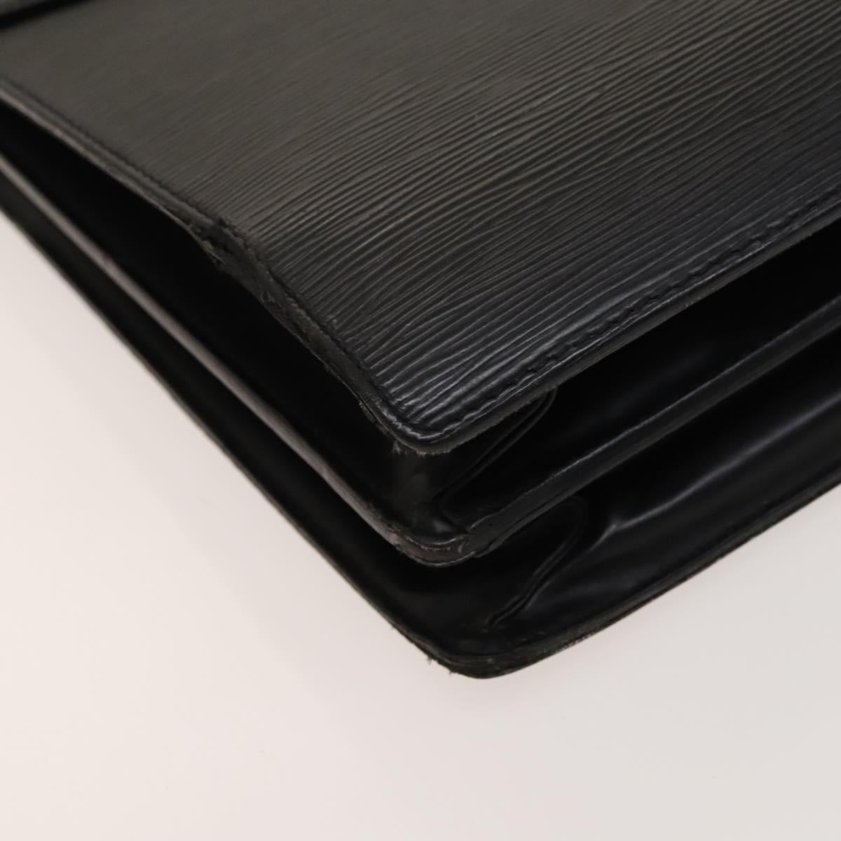 LOUIS VUITTON Epi Serviette Conseiller Business Bag Black M54422 LV Auth bs27487