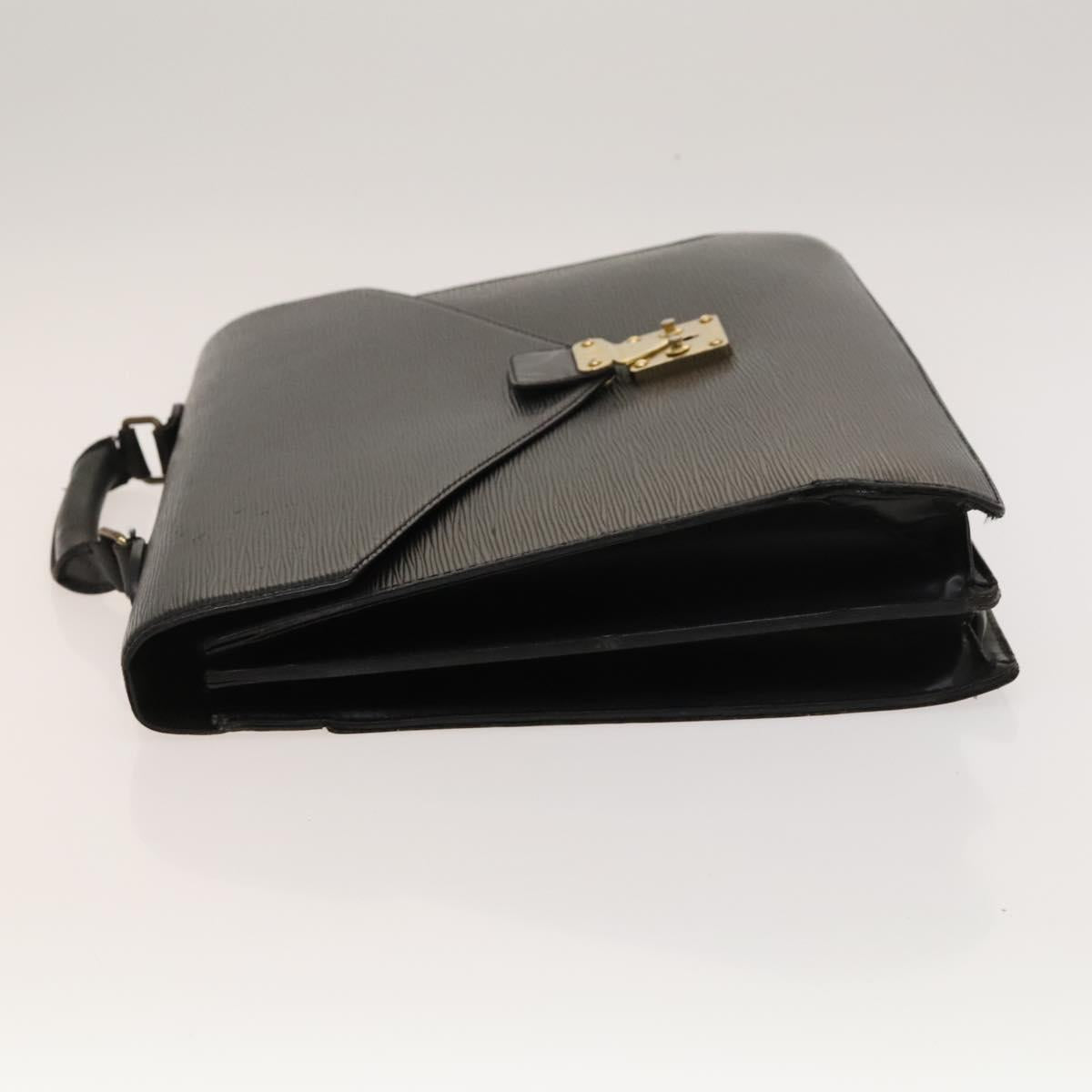 LOUIS VUITTON Epi Serviette Conseiller Business Bag Black M54422 LV Auth bs27487