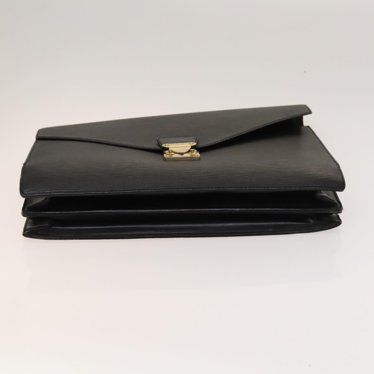 LOUIS VUITTON Epi Serviette Conseiller Business Bag Black M54422 LV Auth bs27487