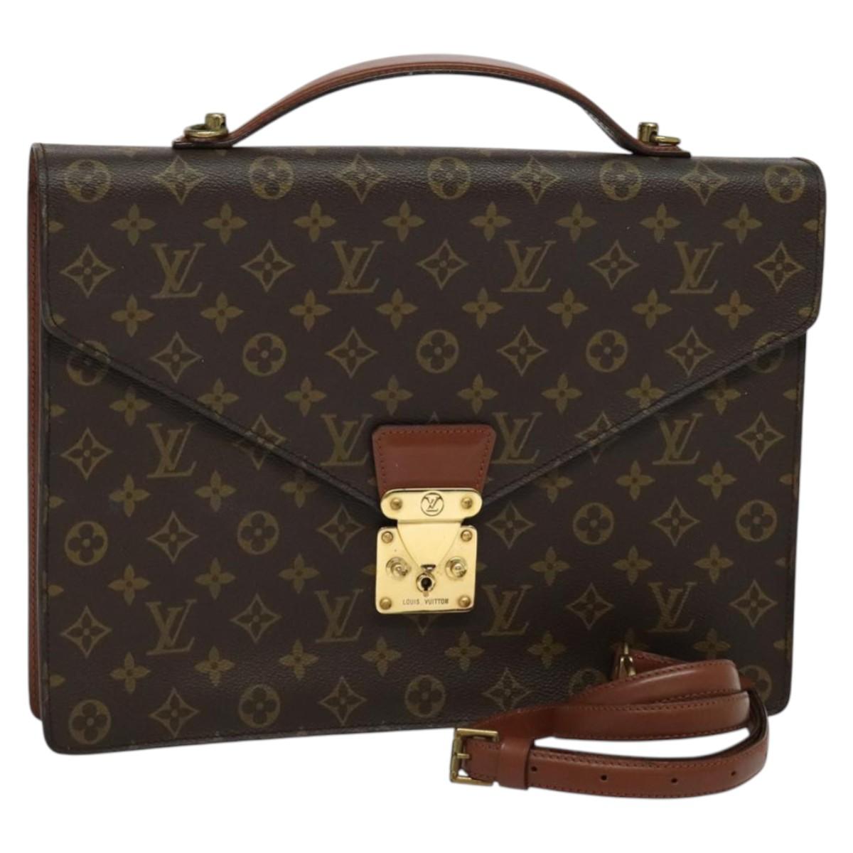 LOUIS VUITTON Monogram Porte Documents Bandouliere Bag M53338 LV Auth bs27490