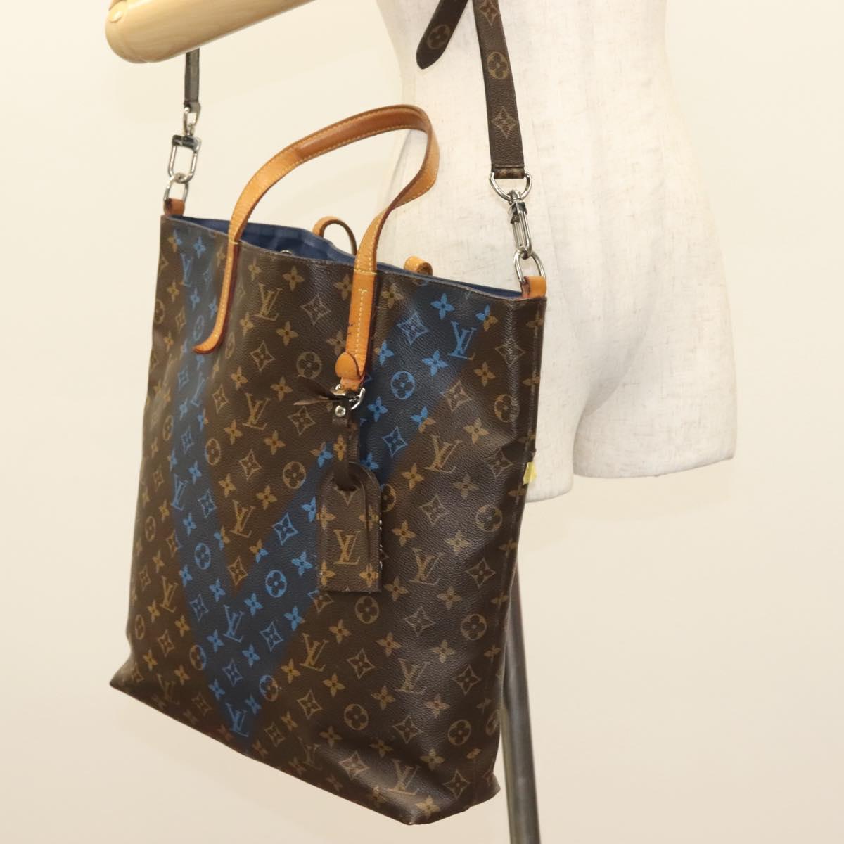 LOUIS VUITTON Monogram V Lline Cabas NS Tote Bag 2way M50147 LV Auth bs27493