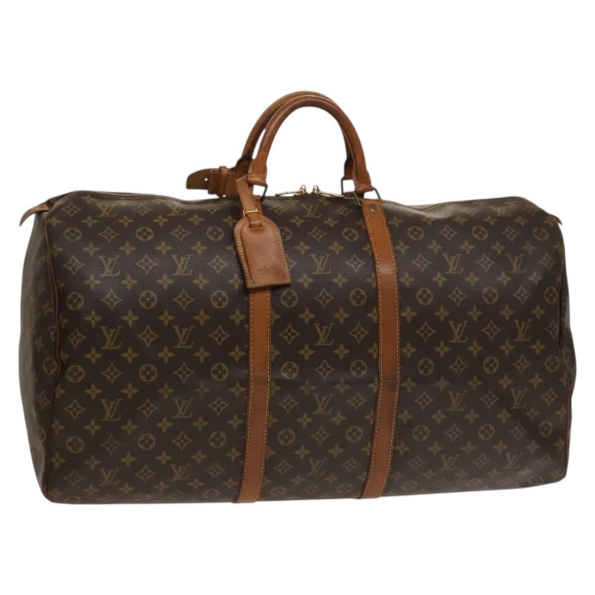 LOUIS VUITTON Monogram Keepall 60 Boston Bag M41422 LV Auth bs27500
