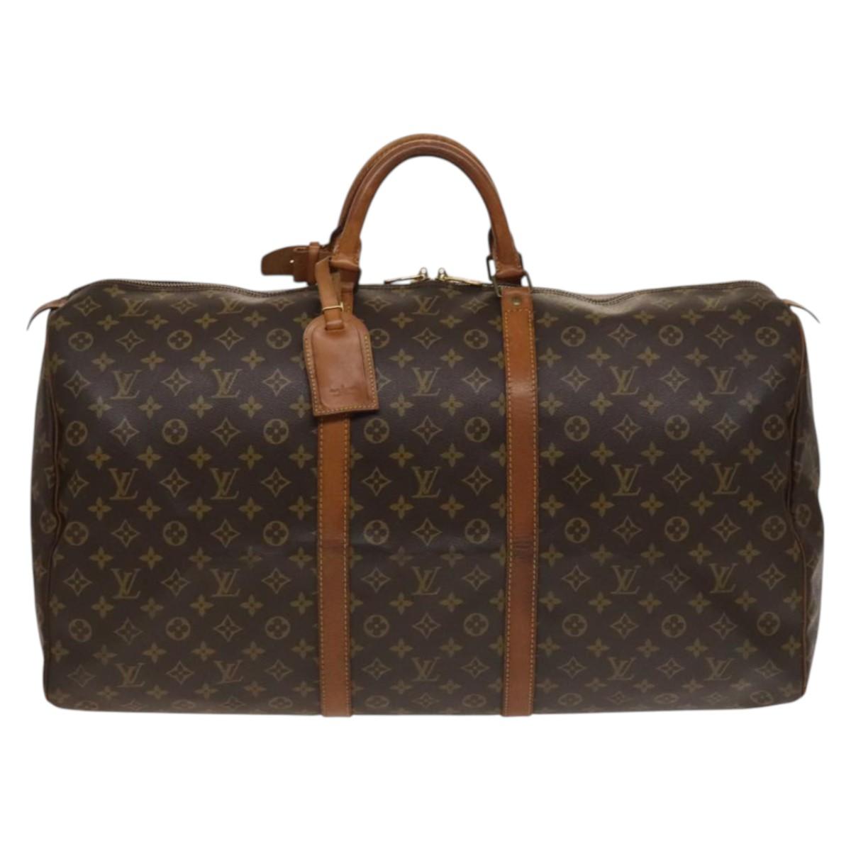 LOUIS VUITTON Monogram Keepall 60 Boston Bag M41422 LV Auth bs27500