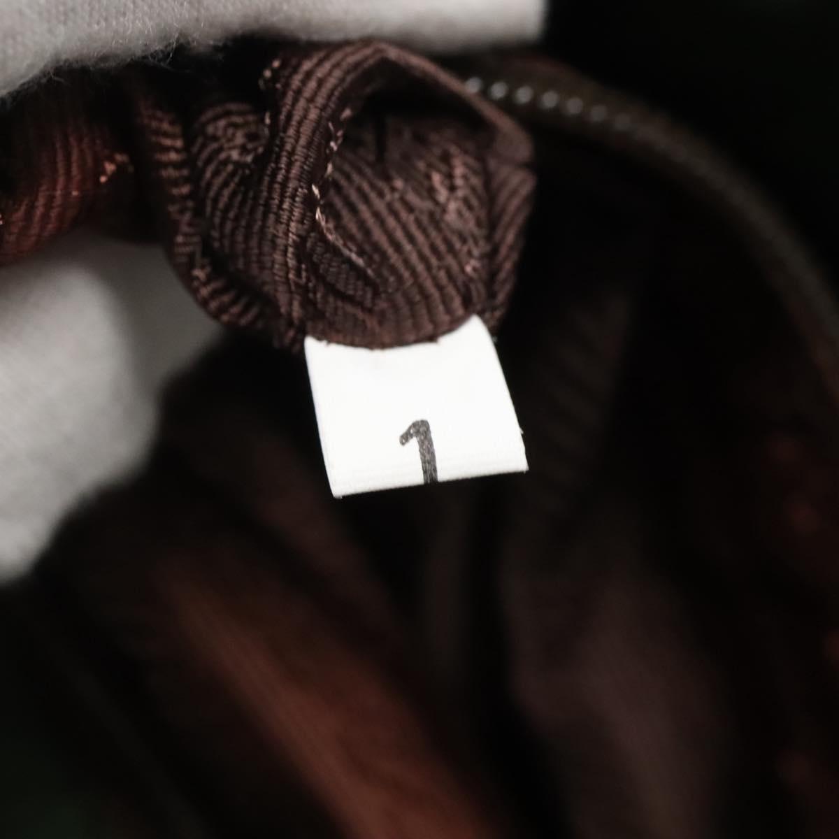 PRADA Tote Bag Nylon Green Silver Auth bs27519