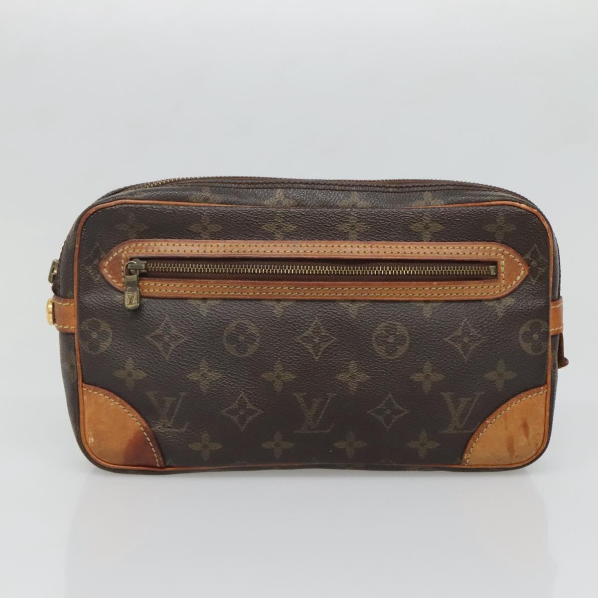 LOUIS VUITTON Monogram Clutch Bag 3Set LV Auth bs27528