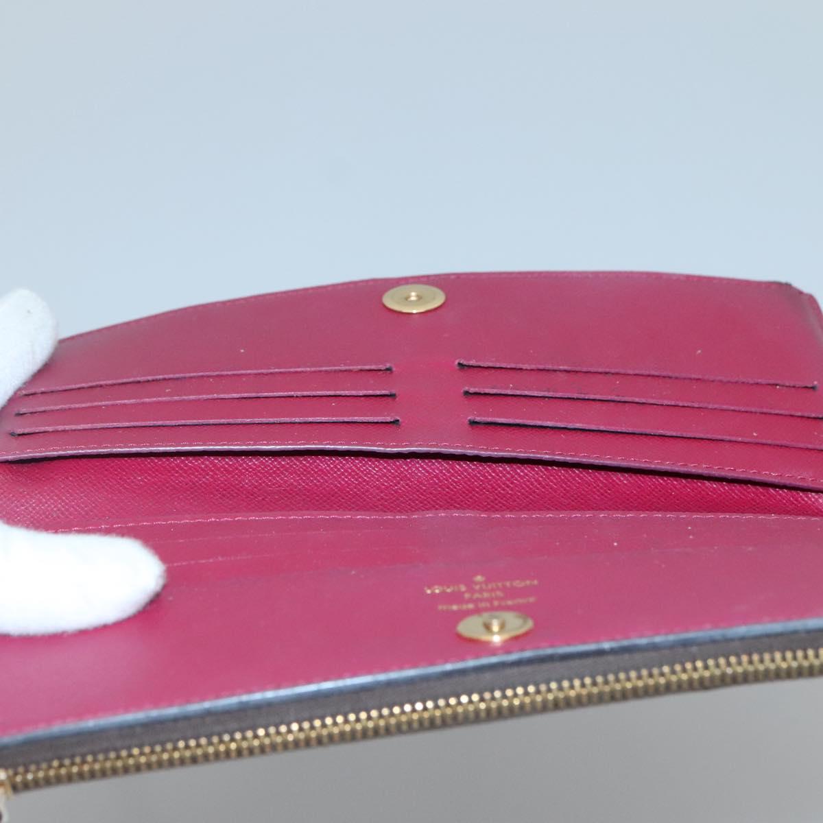 LOUIS VUITTON Monogram Portefeuille Adele Wallet Fuchsia M61269 LV Auth bs27531