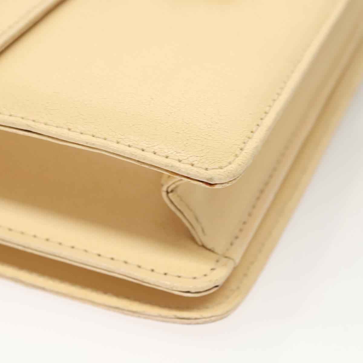 FENDI Zucca Canvas Hand Bag Canvas Leather 2way Beige Gold Auth bs27537