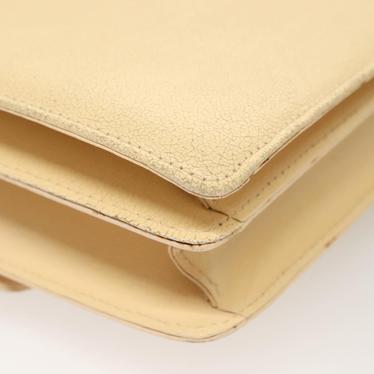 FENDI Zucca Canvas Hand Bag Canvas Leather 2way Beige Gold Auth bs27537