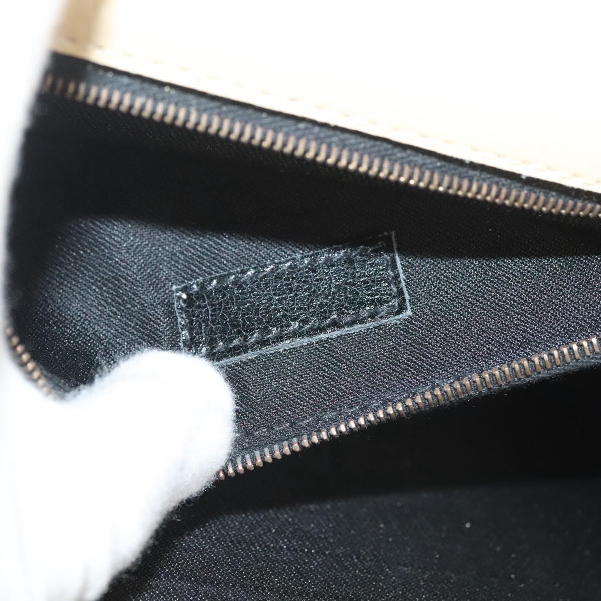 FENDI Zucca Canvas Hand Bag Canvas Leather 2way Beige Gold Auth bs27537