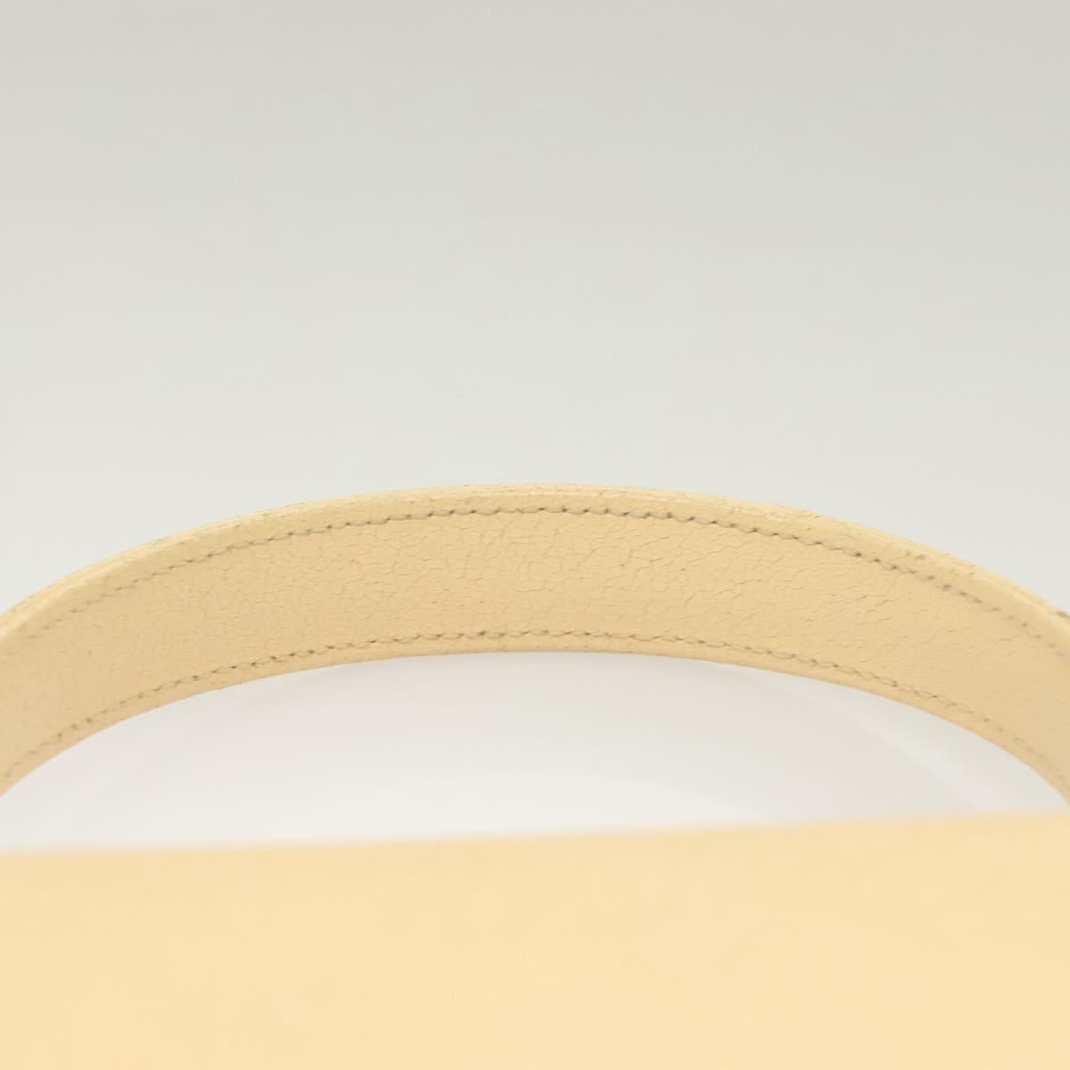 FENDI Zucca Canvas Hand Bag Canvas Leather 2way Beige Gold Auth bs27537