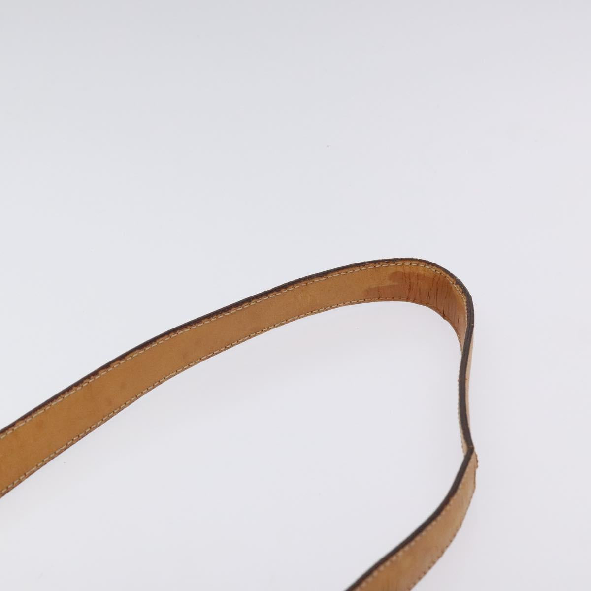 CELINE Macadam Canvas Shoulder Bag PVC Leather Brown Gold Auth bs27542