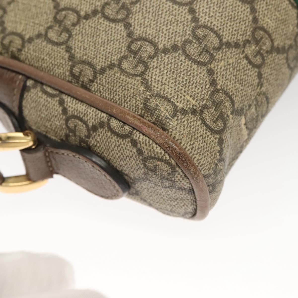 GUCCI GG Supreme Web Sherry Line Shoulder Bag PVC Beige Gold 517350 Auth bs27547