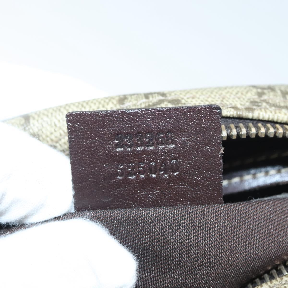 GUCCI GG Supreme Shoulder Bag PVC Beige Gold 233268 Auth bs27549