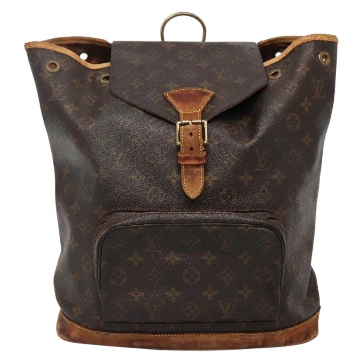 LOUIS VUITTON Monogram Montsouris GM Backpack M51135 LV Auth bs27583