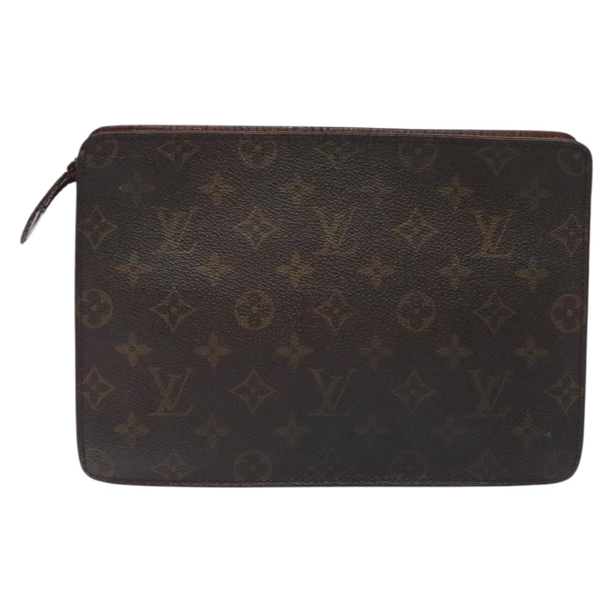 LOUIS VUITTON Monogram Pochette Homme Clutch Bag M51795 LV Auth bs27610