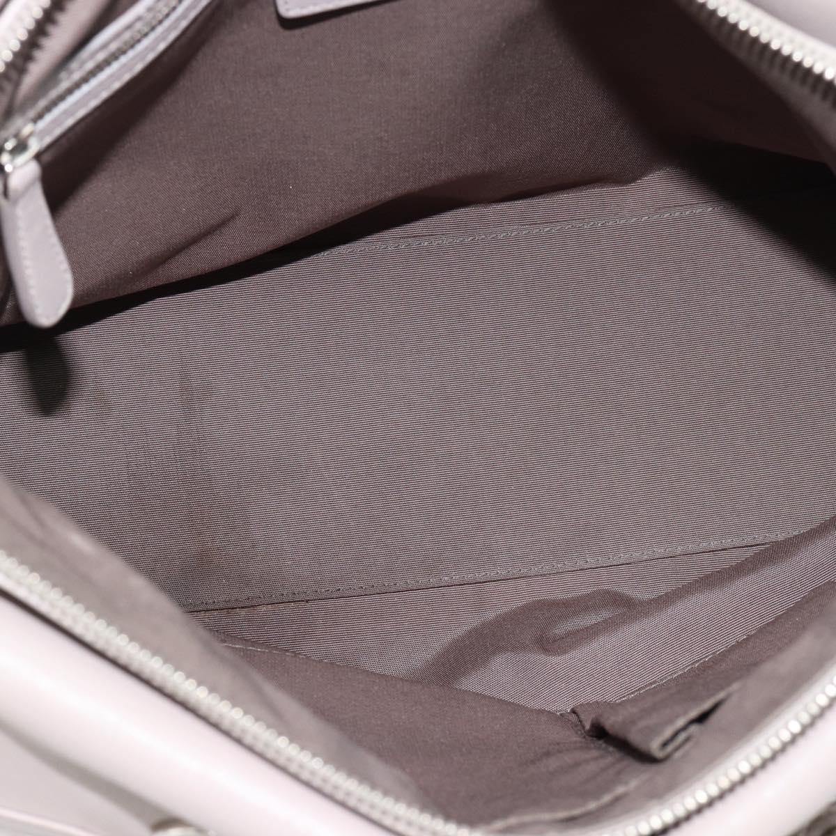 Christian Dior Canage Granville Hand Bag Leather 2way Gray Silver Auth bs27634
