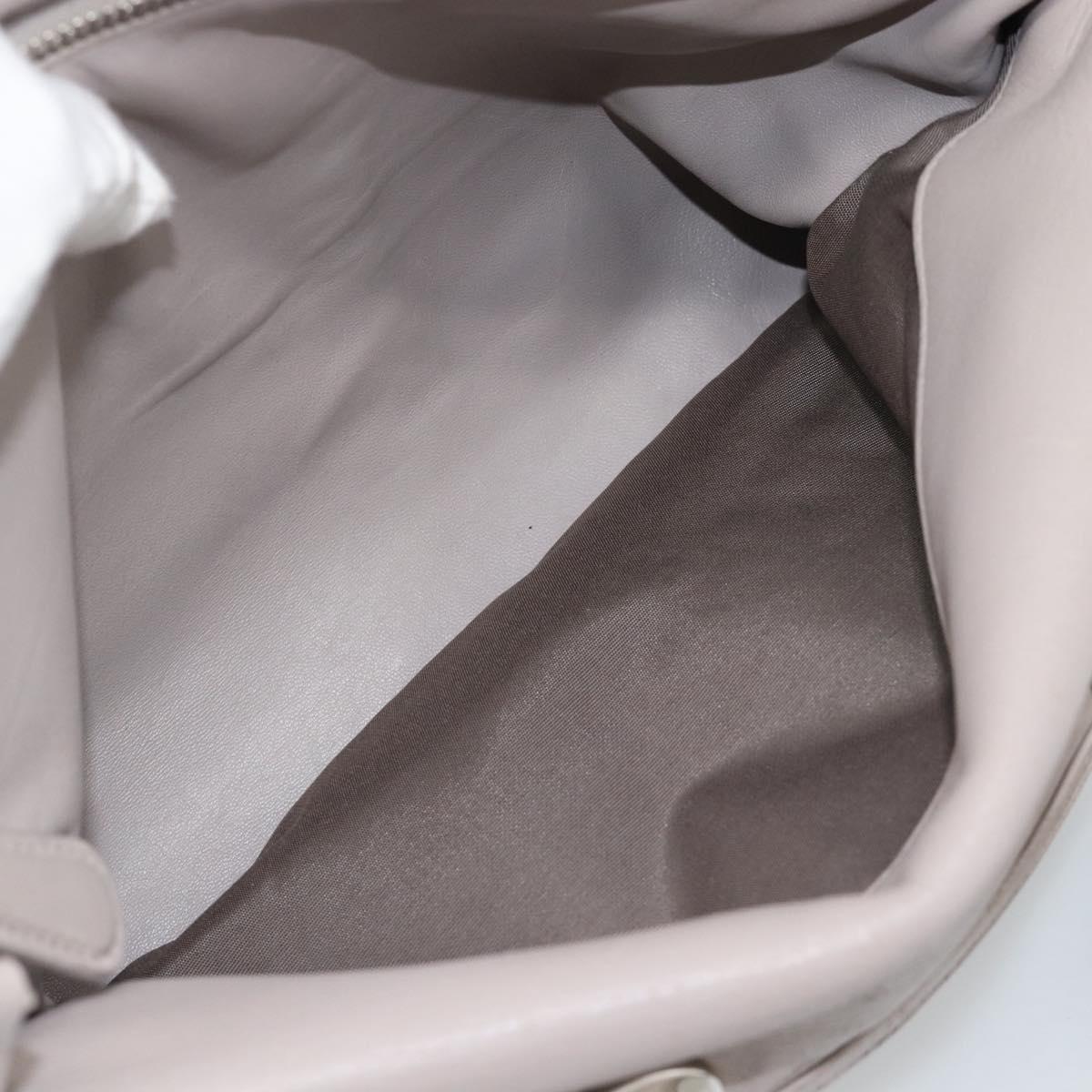 Christian Dior Canage Granville Hand Bag Leather 2way Gray Silver Auth bs27634