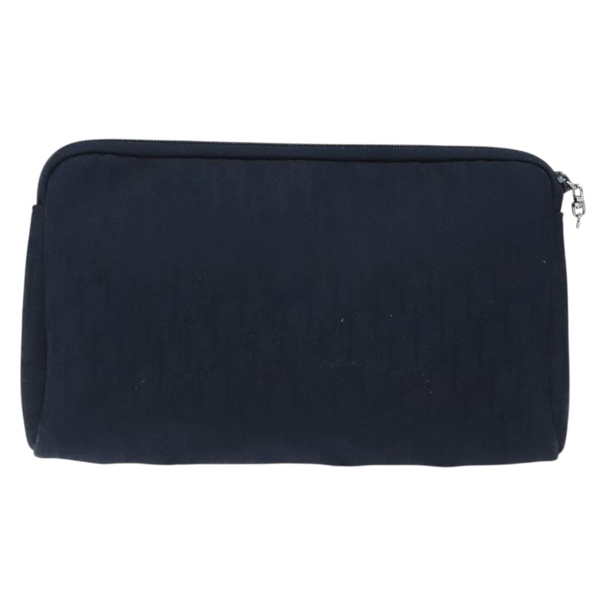 Christian Dior Trotter Canvas Clutch Bag Navy Auth bs27678