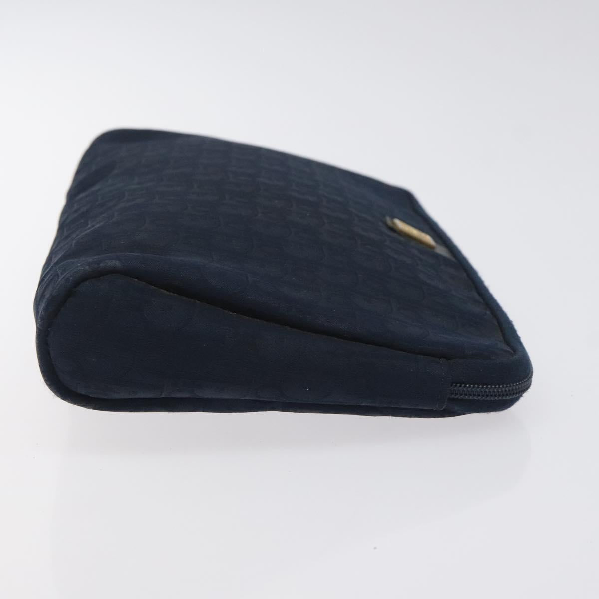Christian Dior Trotter Canvas Clutch Bag Navy Auth bs27678