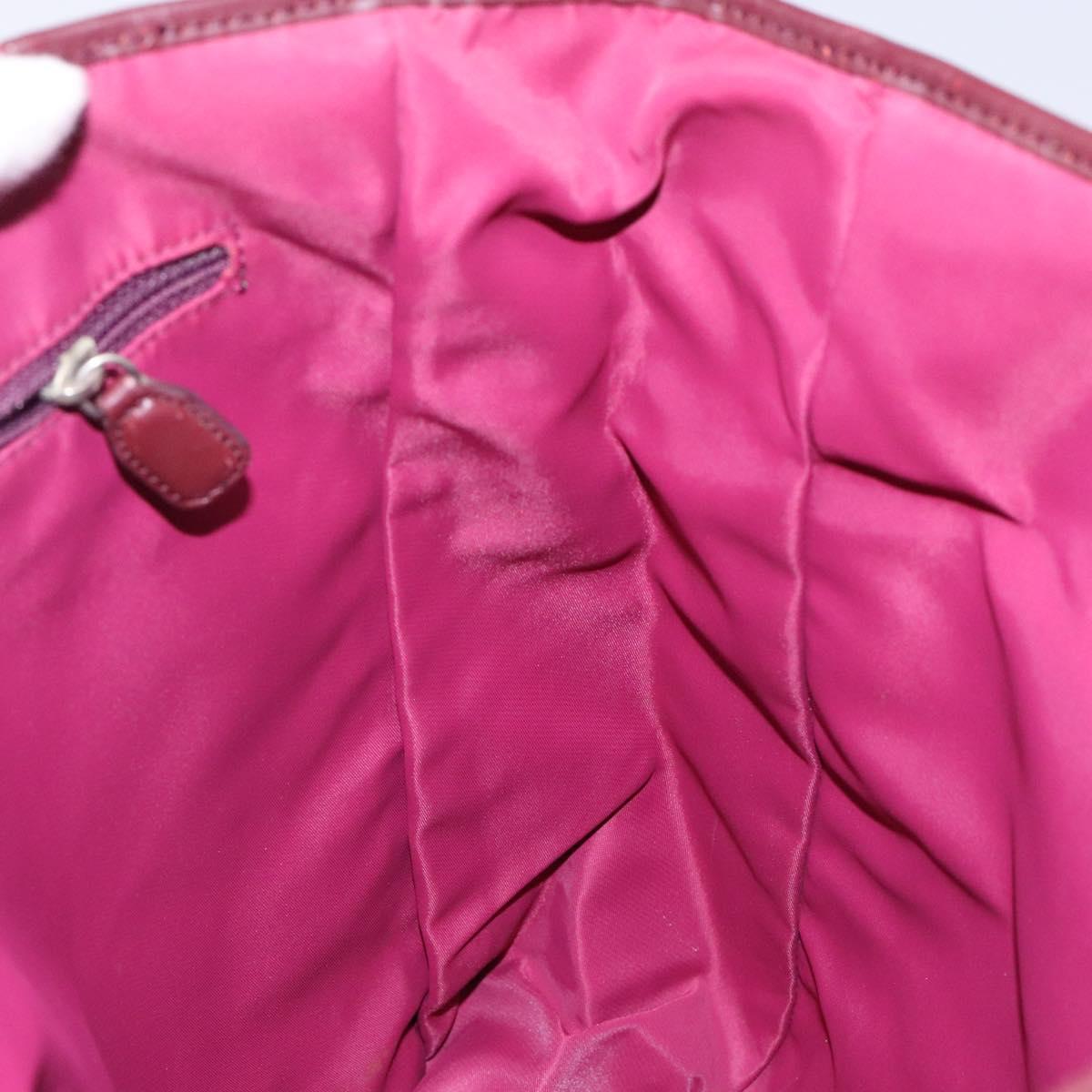 Christian Dior Trotter Canvas Tote Bag Red Silver Auth bs27682