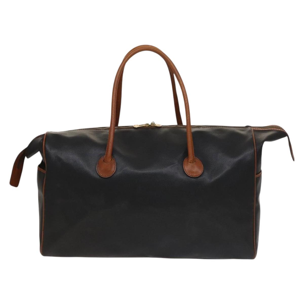 BOTTEGA VENETA Boston Bag PVC Navy Gold Auth bs27699