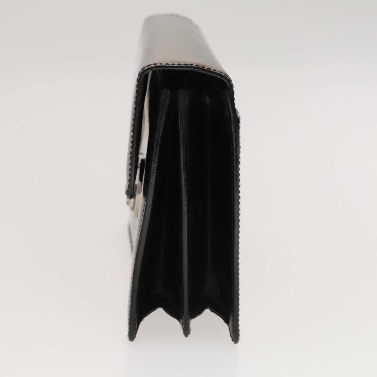 BALLY Bag Canvas Leather 3Set Black white Auth bs27713