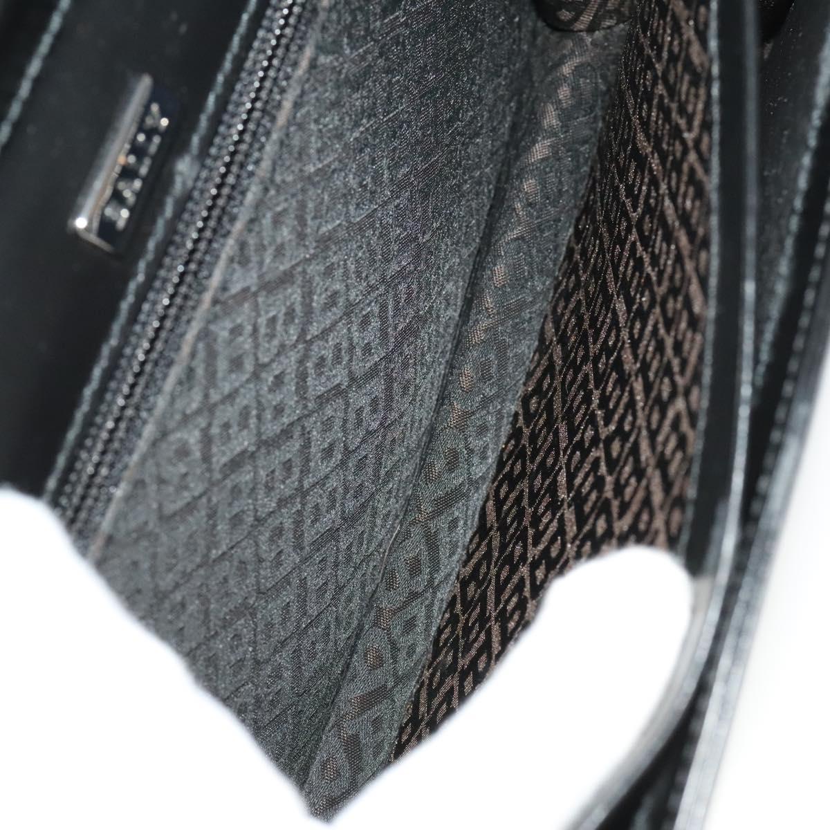BALLY Bag Canvas Leather 3Set Black white Auth bs27713