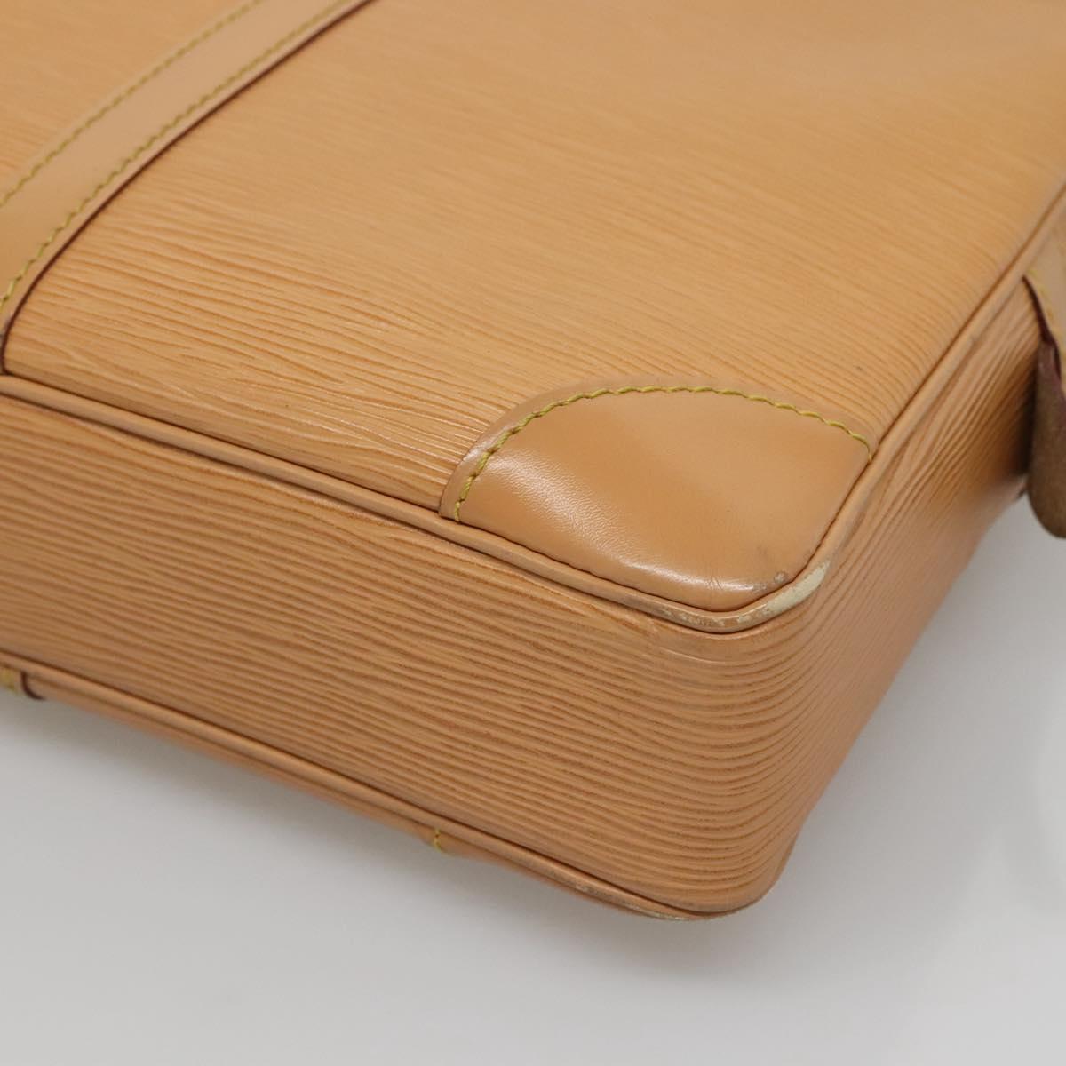 LOUIS VUITTON Epi Porte Documents Voyage Bag Winnipeg Beige LV Auth bs27743