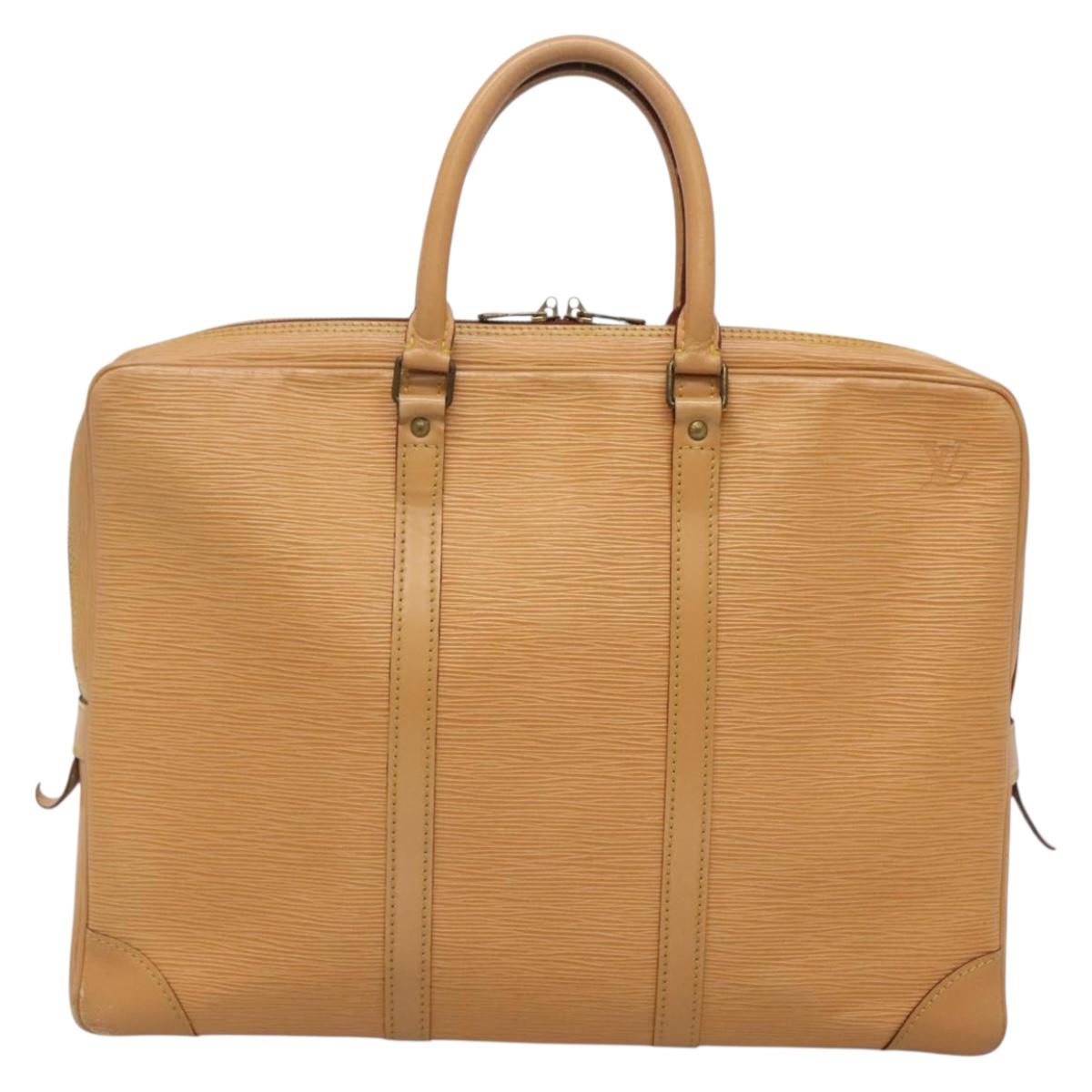 LOUIS VUITTON Epi Porte Documents Voyage Bag Winnipeg Beige LV Auth bs27743